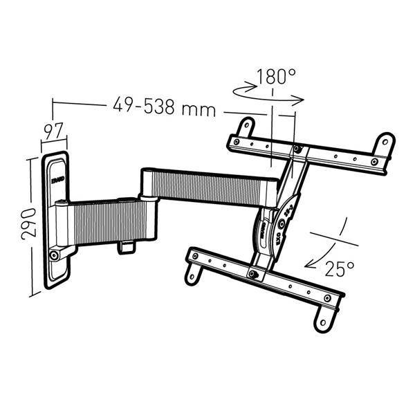 Support mural inclinable / orientable ERARD - 048340