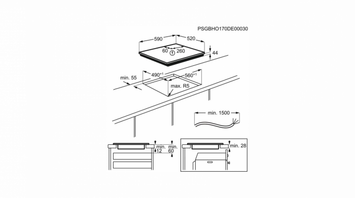 Plaque de cuisson Induction Table de cuisson induction AEG - IKE63471FB